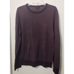 Express Men's 100% Merino Wool Crew Neck Purple Sweater Long Sleeve‎ Medium